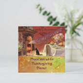 Thanksgiving-binnenpartij Kaart (Staand voorkant)