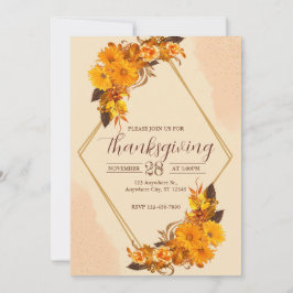 Thanksgiving-binnenpartijuitnodiging Kaart