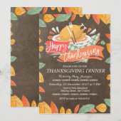 Thanksgiving-binnenpartijuitnodiging Kaart (Voorkant / Achterkant)