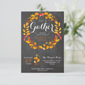 Thanksgiving binnenuitnodiging - Chalkboard Kaart (Staand voorkant)