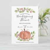 Thanksgiving binnenuitnodiging - Chic en Robuust Aankondiging (Staand voorkant)