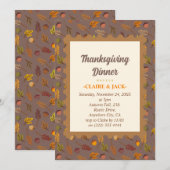 Thanksgiving binnenuitnodiging feestdagenkaart (Voorkant / Achterkant)