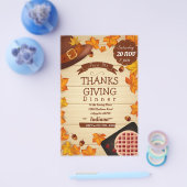 Thanksgiving binnenuitnodiging flyer (Enkel)