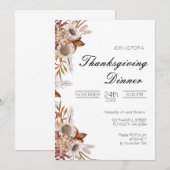 Thanksgiving binnenuitnodiging kaart (Voorkant / Achterkant)