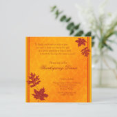 Thanksgiving binnenuitnodiging kaart (Staand voorkant)