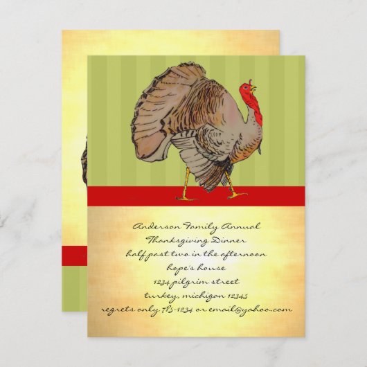 Thanksgiving binnenuitnodiging kaart (Voorkant / Achterkant)