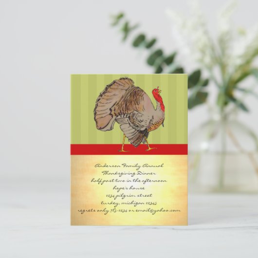 Thanksgiving binnenuitnodiging kaart (Staand voorkant)