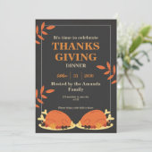 Thanksgiving binnenuitnodiging kaart (Staand voorkant)