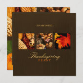 Thanksgiving Binnenuitnodiging Kaart (Voorkant / Achterkant)
