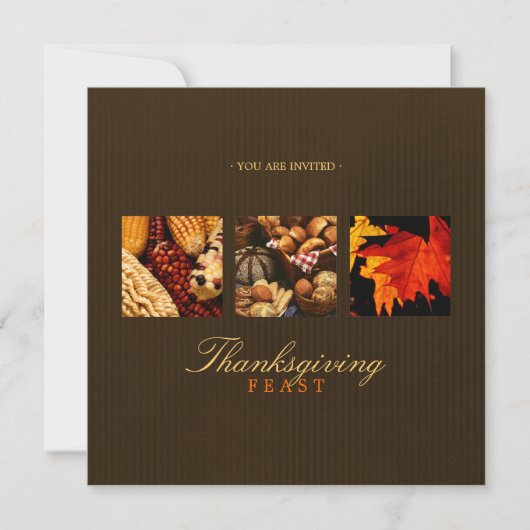 Thanksgiving Binnenuitnodiging Kaart (Voorkant)