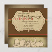 Thanksgiving binnenuitnodiging kaart (Voorkant / Achterkant)