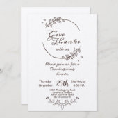  Thanksgiving Binnenuitnodiging Kaart (Voorkant / Achterkant)