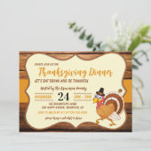 Thanksgiving binnenuitnodiging kaart (Staand voorkant)