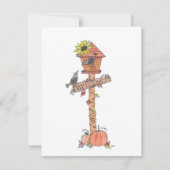 Thanksgiving Birdhouse Kaart (Voorkant)