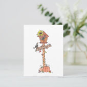Thanksgiving Birdhouse Kaart (Staand voorkant)