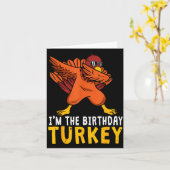 Thanksgiving Birthday Funny Bday Born On Thanksgiv Kaart (Gele Bloem)