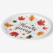 Thanksgiving bladeren papieren bordje (Gekanteld)