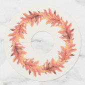 Thanksgiving bladeren wijnglaslabel (Voorkant)