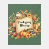 Thanksgiving Blessing Fleece Blanket Deken (Voorkant)