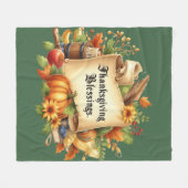 Thanksgiving Blessing Fleece Blanket Deken (Voorkant (Horizontaal))