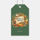 Thanksgiving Blessing Gift Label Cadeaulabel (Voorkant)
