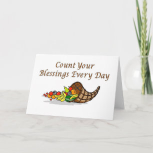 Thanksgiving Blessings (Blank) briefkaart