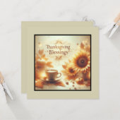 Thanksgiving Blessings Kaart (Voorkant / Achterkant in situ)