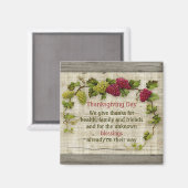 Thanksgiving Blessings Motto Magneet (Voorkant / Achterkant)