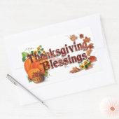 Thanksgiving Blessings Rechthoekige Sticker (Envelop)