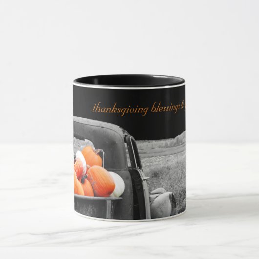 Thanksgiving Blessures Mug Black (Centre)