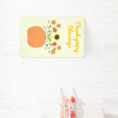 Thanksgiving Bloemen in Pompoen Custom Spandoek (Insitu)