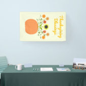 Thanksgiving Bloemen in Pompoen Custom Spandoek (Beurs)