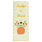 Thanksgiving Bloemen in Pompoen Custom Wijn Cadeautas (Achterkant)