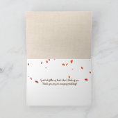 Thanksgiving Boeken voor Vriendschap Kaart (Binnen)