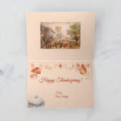 Thanksgiving boeren oogsten thuis bedankkaart (Binnen)