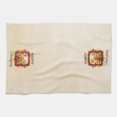 Thanksgiving bosdieren herfstbladeren theedoek (Horizontaal)