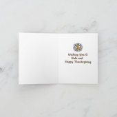 Thanksgiving brandweerman feestdagen kaart (Binnen)