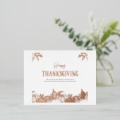 Thanksgiving Briefkaart (Staand Voorkant)