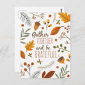 Thanksgiving Briefkaart (Voorkant / Achterkant)