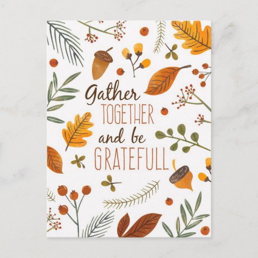 Thanksgiving Briefkaart (Voorkant)