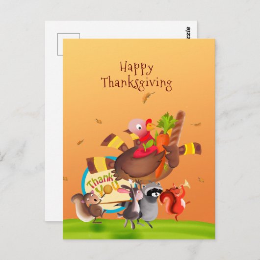 Thanksgiving Briefkaart (Voorkant / Achterkant)