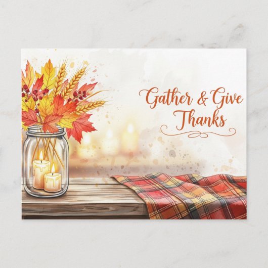 Thanksgiving Briefkaart (Voorkant)