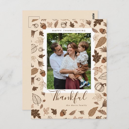 Thanksgiving Briefkaart (Voorkant / Achterkant)