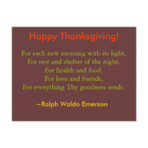 Thanksgiving briefkaart