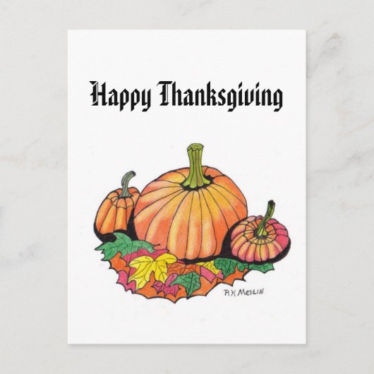 Thanksgiving briefkaart (Voorkant)