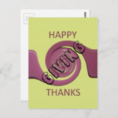 Thanksgiving Briefkaart (Voorkant / Achterkant)