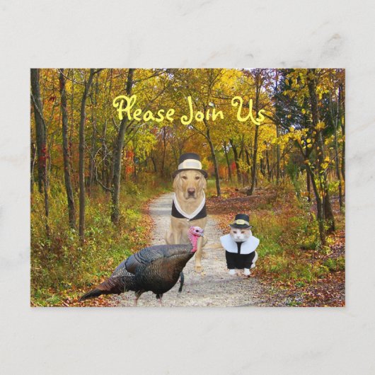  Thanksgiving Briefkaart Uitnodigen (Voorkant)
