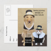Thanksgiving Briefkaart/uitnodiging Uitnodiging Briefkaart (Voorkant / Achterkant)