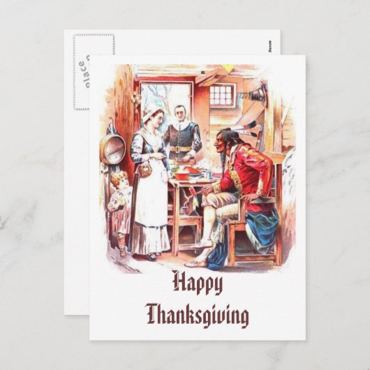 Thanksgiving Briefkaart Vintage (Voorkant / Achterkant)
