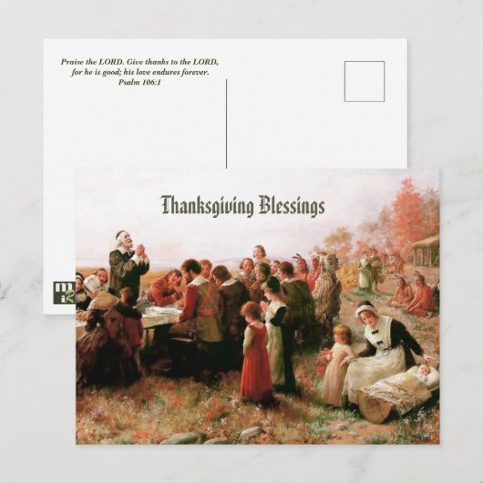Thanksgiving. Briefkaarten voor fijne kunst (Voorkant / Achterkant)